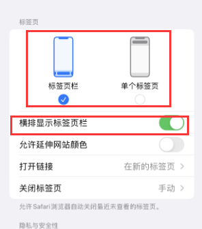 乐亭iPhone授权维修分享Safari浏览器如何切换标签栏位置 